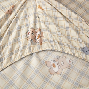 Tấm trải giường sợi hai lớp cotton dệt kim màu trơn phong cách Ins tấm trải giường bảo vệ nệm có thể giặt được Bộ Ga trải giường 3 mảnh thiết kế nhà máy - Product Image 6