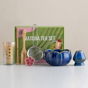Wholesale High Quality Ceramic Matcha Bowls with Whisk Stand Bamboo Teaspoon Matcha Making <b>Tools</b> Gift <b>Box</b> Package - Product Image 2