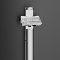 Nouveau design, système de douche thermostatique multifonction noir mat, douchette réglable, montage mural, robinet de salle de bain pour usage hôtelier