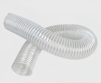 Tuyau flexible en spirale transparent renforcé en PVC haute pression, résistant à l'écrasement, certifié ISO, non toxique, anti-UV pour HVAC et fumées