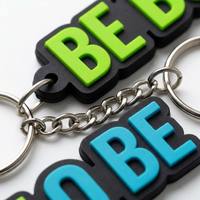 Porte-clés en PVC souple personnalisé 3D avec logo pour cadeaux d'affaires