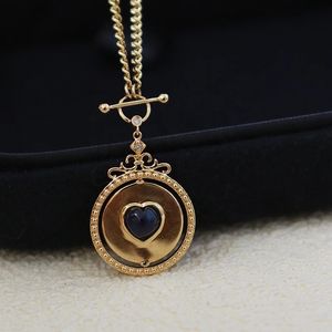 Collier délicat et minimaliste en or 18 carats avec saphir et pierre de Quenhead de Xinfly - Product Image 3