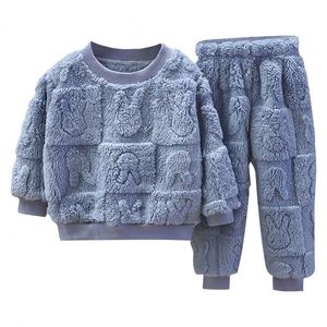 Conjunto de Pijamas para Niños 2024, Ropa de Dormir Cálida para Otoño e Invierno, Pijamas de Felpa Gruesa para Niños y Niñas - Product Image 6