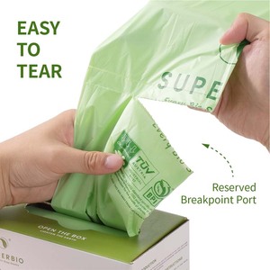 2.6 Và 3 Gallon Cường Độ Cao 100% Phân Hủy Sinh Học Và Có Thể Phân Hủy-Tie Nhà Bếp Rác Thải Túi Rác Với ASTM D6400 - Product Image 4