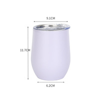 Vaso Térmico de Acero Inoxidable de Doble Capa con Impresión de Logotipo de Huevo y Vino Tinto, Aislamiento al Vacío, Capacidad de 11 oz, Diseño de Cáscara de Huevo, Vaso de Regalo