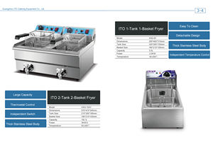 <span class=keywords><strong>Double</strong></span> réservoirs <span class=keywords><strong>friteuse</strong></span> électrique industrielle - Product Image 3
