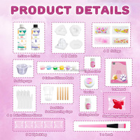 Kit de fabrication de squishy Taba, kit de fabrication de squishy DIY, silicone liquide AB 1:1, kit de squishy FuFu avec moule, poudre floquée, cadeaux anti-stress