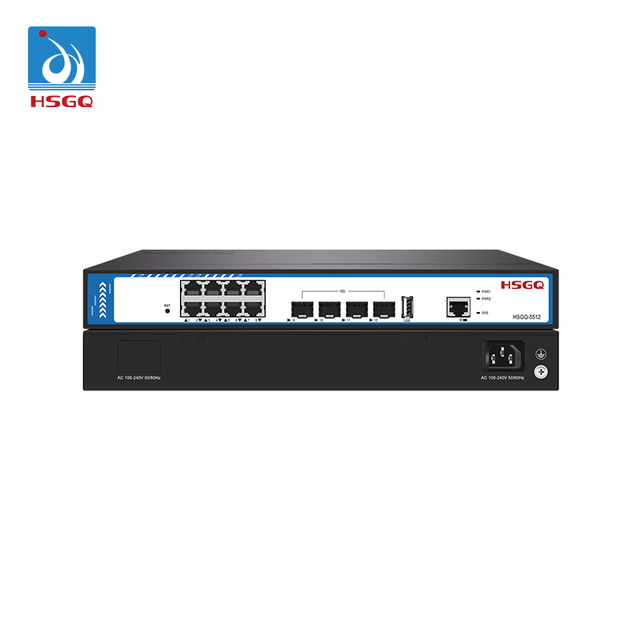 HSGQ-5512 Fiber Switch L3 Managed 8*GE + 4*10G SFP+ Switch Support VLAN QoS easy to manage