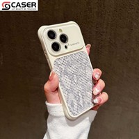 Coque de téléphone de luxe effet peau de serpent, protection anti-chute aux quatre coins, cache-objectif avec découpe précise, texture tendance pour iPhone 14-18