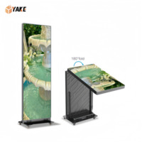 Afficheur LED pliable P1.25 P1.8 P2 P2.5 GOB HD avec contrôle WiFi, support de sol mobile, signalisation numérique LED pour la vente au détail et les événements