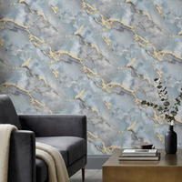 Papier peint PVC moderne multicolore à motifs floraux, imperméable et anti-moisissure, pour salon luxueux, canapé, salle à manger d'hôtel