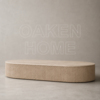 Table basse de salon américaine OAKEN Factory, table à thé, table basse en marbre, meubles sur mesure, base en bois massif, meubles pour la maison