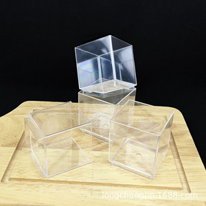 Vasos de postre pequeños desechables transparentes de 60ml, caja de plástico de nueve rejillas cuadradas <span class=keywords><strong>para</strong></span> Mousse, pudín, yogur, grado alimenticio personalizado - Product Image 2