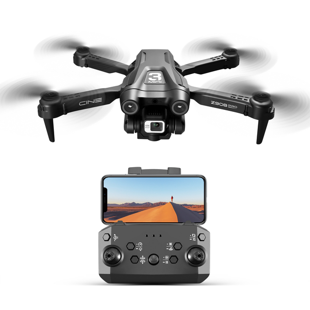 Flytec Z908 PRO Obstacle Avoidance 4K RC Drone HD Dual Camera Optical Flow Positioning ESC Camera Hand Control Micro Drones