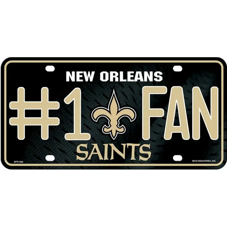 Di alta qualità personalizzata 15x30cm nuova Orleans Saints targa di calcio per la decorazione automatica