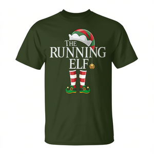 Maglietta natalizia The Running Elf per feste e vacanze - Product Image 2