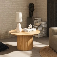 Table basse en bois de haute qualité, ronde, faite à la main, pour le salon, meubles de maison