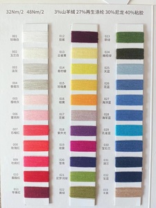 <span class=keywords><strong>3</strong></span>% Cashmere 27% <span class=keywords><strong>Polyester</strong></span> 30% nylon 40% Viscose tái chế thân thiện với môi ưa thích ĐAN SỢI nhuộm mô hình cho may nóng bán - Product Image 3