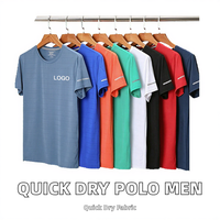 T-shirt décontracté pour homme en mélange de polyester et de coton à séchage rapide avec bandes latérales de haute qualité en gros