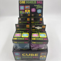 JY Cubes Squishy Scintillants à Presser Couleurs Vives Texture Douce Polyuréthane Jouets Anti-Stress Puzzle 14+