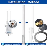 Antenne LoRa 915 MHz 4 dBi avec câble de 3 m pour répéteur de nœud solaire Meshtastic pour V2 Nebra Bobcat Sensecap M1 HNT Helium