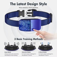 Wiederaufladbares Wasserdichtes IP67 Umweltfreundliches Kunststoff Multifunktionales Anti-Bell-Trainingshalsband für Kleine/Mittlere Hunde 7 Einstellbare Stufen