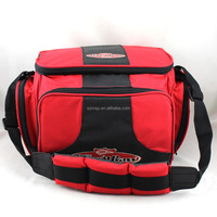 Sac de pêche moderne en polyester 600D avec fermeture éclair, taille 6 pouces et bandoulière réglable