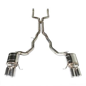 Échappement Catback Vortex en acier inoxydable 304 haute performance pour BMW Série 6 F06 F12 F13 640i 650i, kit de tuyaux quadruples à soupapes, finition argentée - Product Image 1