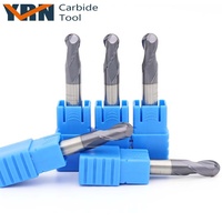 YRN Outils de 45 Degrés Pour Le Bois 2 Flûte Boule Nez Fraise En Carbure Monobloc