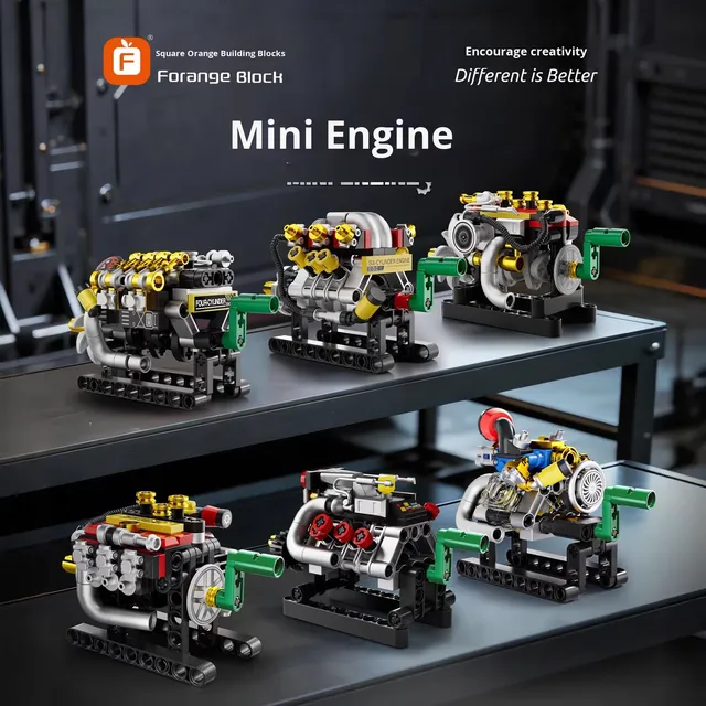 Fangcheng FC8168 Mini Engine Crank & Piston Children's DIY Intelligence Assembly Block Set Toy for 0-24 Months