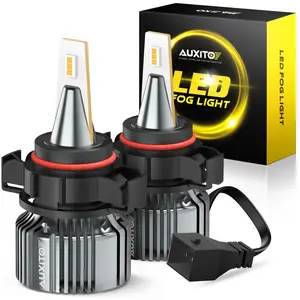 Auxito超高輝度の新しい5202 LEDフォグドライビング電球変換キットはハロゲンゴールデンイエローを交換します