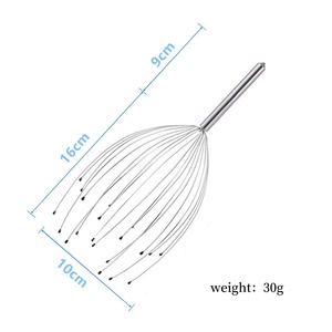 Venta al por mayor caliente forma de pulpo cepillo de masaje del cuero cabelludo garra masajeador de cabeza de alambre de acero inoxidable - Product Image 5
