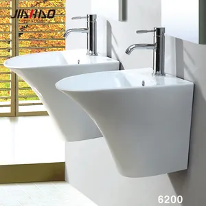 JIAHAO Canada Sanitary Ware Vessel Sink Promotion Luxury Ceramic Wash Hand Wall Mounted Hung Basin