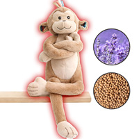 Peluche singe en coton PP chauffable au micro-ondes, douce et rembourrée, jouet en peluche personnalisé pour enfants, cadeau pour bébé