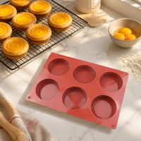 Moule rond en silicone de qualité alimentaire, moule à gâteau mousse, moule à chocolat, plateau pour la fabrication de savon, résistant à la chaleur, antiadhésif, facile à nettoyer