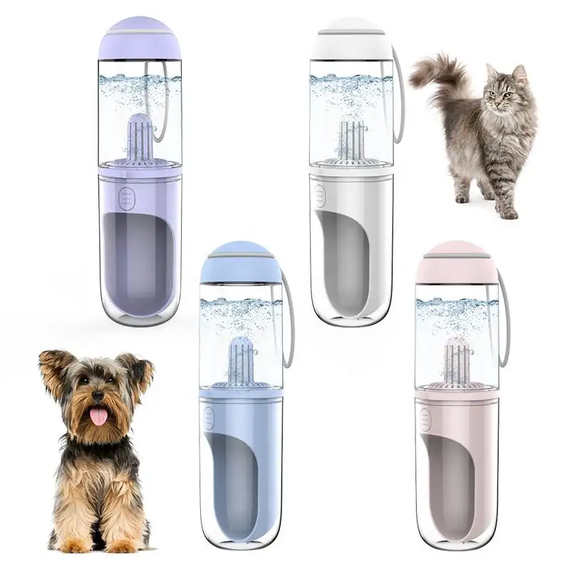 330ml Pet Bottle Feeder Bottle Outdoor Plastic Travel Pet Drinking Cat Water Dispenser With Filter Pet Portable Dog Water Bottle