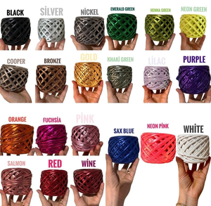 Borse a Mano da Donna Fatte a Mano all'Uncinetto, Pochette alla <span class=keywords><strong>Moda</strong></span> in Filato Metallico all'Uncinetto, Borsa Tote in Filato Grosso all'Uncinetto - Product Image 6