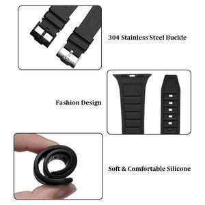 Bracelet de montre en silicone liquide 38/40/42/49mm de conception de luxe pour Apple Watch Series 9 <span class=keywords><strong>8</strong></span> 7 Bracelet de montre en caoutchouc pour <span class=keywords><strong>Applewatch</strong></span> - Product Image 4