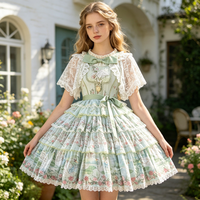 Robe Lolita JSK Élégante Princesse Longue Jupe Femme Adulte Style Pastoral Lac des Cygnes Doux Quotidien Costume Cosplay