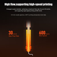 Boquilla mejorada de 0,4mm, 0,6mm, 0,8mm, boquillas de titanio de cobre K1C para impresora 3D Ender 3 V3 K1 Max K1C