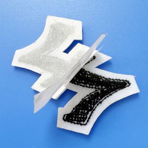 Custom Self Sticker/ Sew on Towel Greek Letter Chenille Embroidery Patch for Clothes - Product Image 3