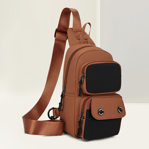 Color Blocking Wholesale Retro Canvas Multifunctional Outdoor <b>Crossbody</b> Bag Travel Custom Casual Sling Bags For <b>Men</b> - Product Image 3