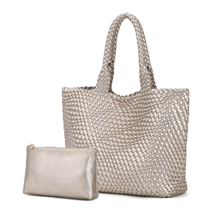 Guangzhou Wholesale PU Woven Women's <strong>Shoulder</strong> Bags <strong>Set</strong> Large Capacity Ladies <strong>Shoulder</strong> Bag - Product Image 5