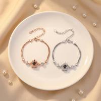 Bracelet personnalisé en argent 925 avec projection de photo couronne, cadeau souvenir pour femme, bracelet mignon et tendance avec projection de photo