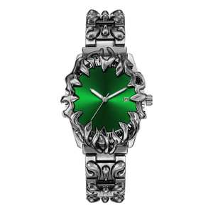 นาฬิกาข้อมือควอตซ์รูปทรงไม่สม่ำเสมอสำหรับผู้ชาย ตัวเรือนโลหะ ดีไซน์โดดเด่น นาฬิกาข้อมือแบบสายรัด สไตล์ทันสมัย - Product Image 2