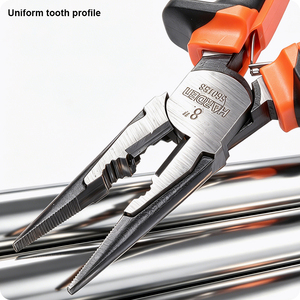 Pinza a becco lungo HARDEN da 6-8 pollici, utensile manuale <span class=keywords><strong>professionale</strong></span> multifunzione, tagliacavi e spelafili - Product Image 3