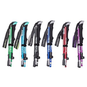 Bâtons de randonnée pliables en alliage d'aluminium TANNERDD, 5 sections, ultralégers, pour la randonnée, la course à pied, l'escalade, la marche - Product Image 5