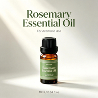 Huile Essentielle de Romarin en Gros 10ml Pure et Naturelle pour Soins Capillaires, Massage du Cuir Chevelu, Diffuseur, Fabrication de Savon, Fourniture en Gros OEM
