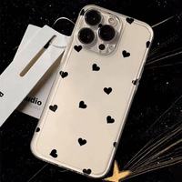 Coque antichoc transparente simple en forme de cœur, peinte par pulvérisation, pour iPhone 17 Pro Max et iPhone 16 (protection intégrale)