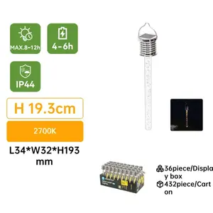 Luz LED solar de acero inoxidable 2700k para jardín, ideal para iluminar céspedes y espacios exteriores. - Product Image 3